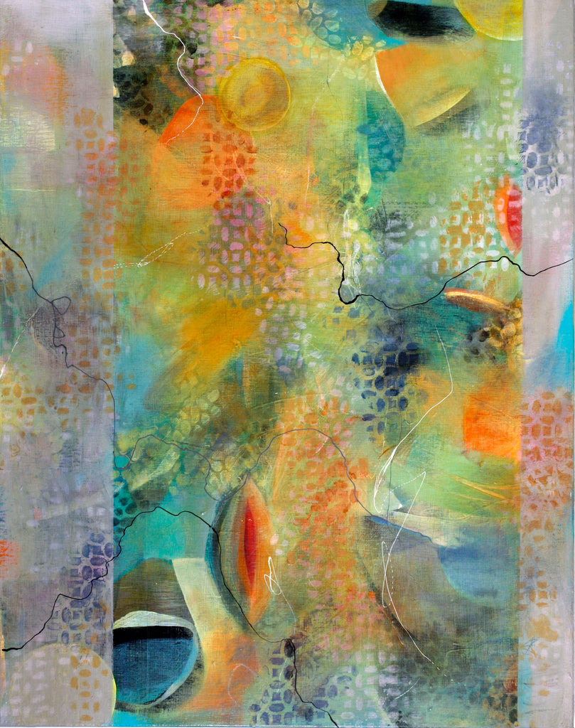 Behind the Veil - Mandy-Bankson - colorful contemporary abstract paintings and archival prints