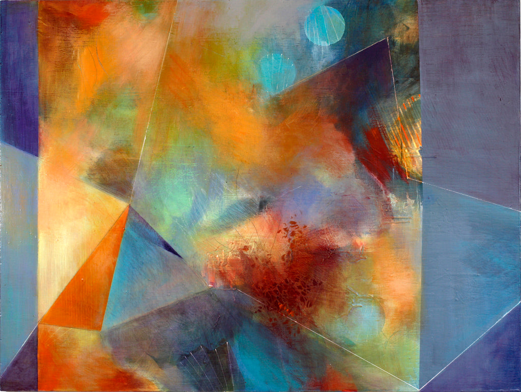 Blue Moons - Mandy-Bankson - colorful contemporary abstract paintings and archival prints