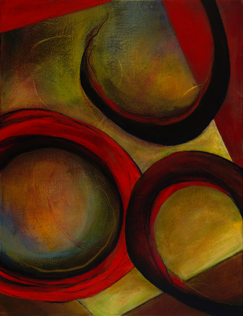Circles in Stillness - Mandy-Bankson - colorful contemporary abstract paintings and archival prints
