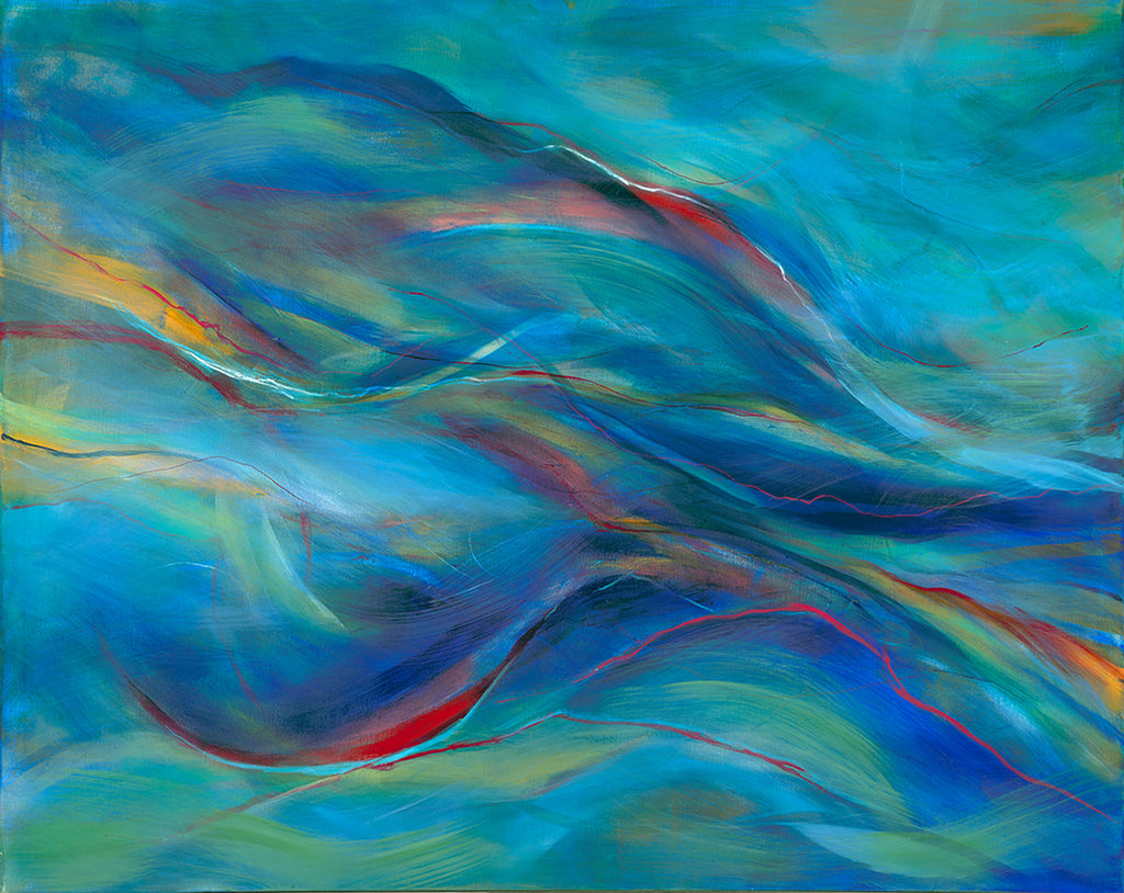 Watery Dreams - Mandy-Bankson - colorful contemporary abstract paintings and archival prints